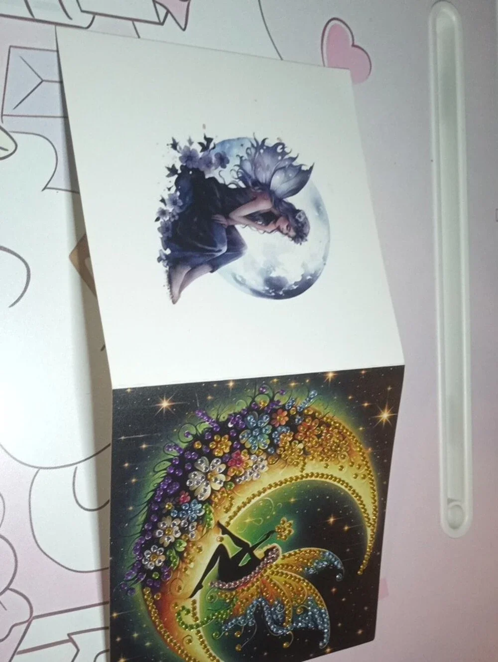 Crescent Moon Fairy Card Handmade
